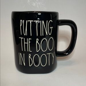 ⭐️NWOT RAE DUNN Artisan Collection Black Mug with Fun BOOTY Text | Quirky Cute